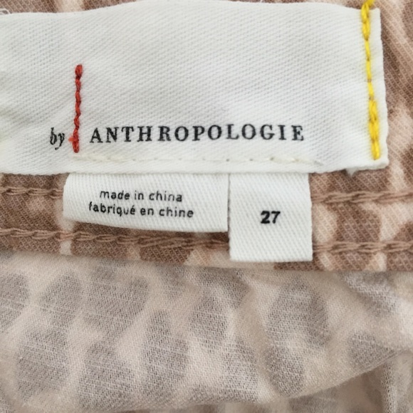 Anthropologie animal print cheetah pants tan 27 - Picture 4 of 16